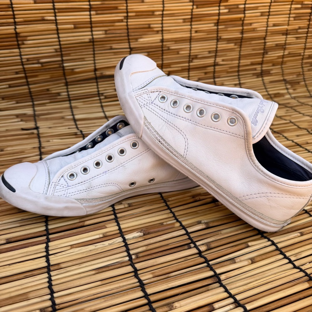 Converse Jack Purcell CP Leather White Low Top Sneakers Mens 6.5 Womens 8.5 - Picture 1 of 8